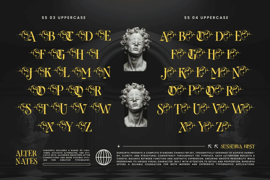 Sunsurya Font preview 2