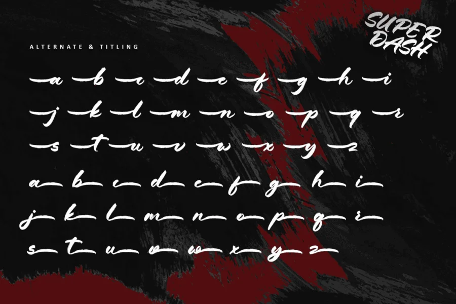 Super Dash-Personal use Font preview 9