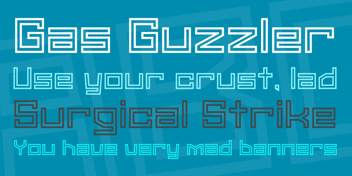 Super G-Type 2 Font preview 2