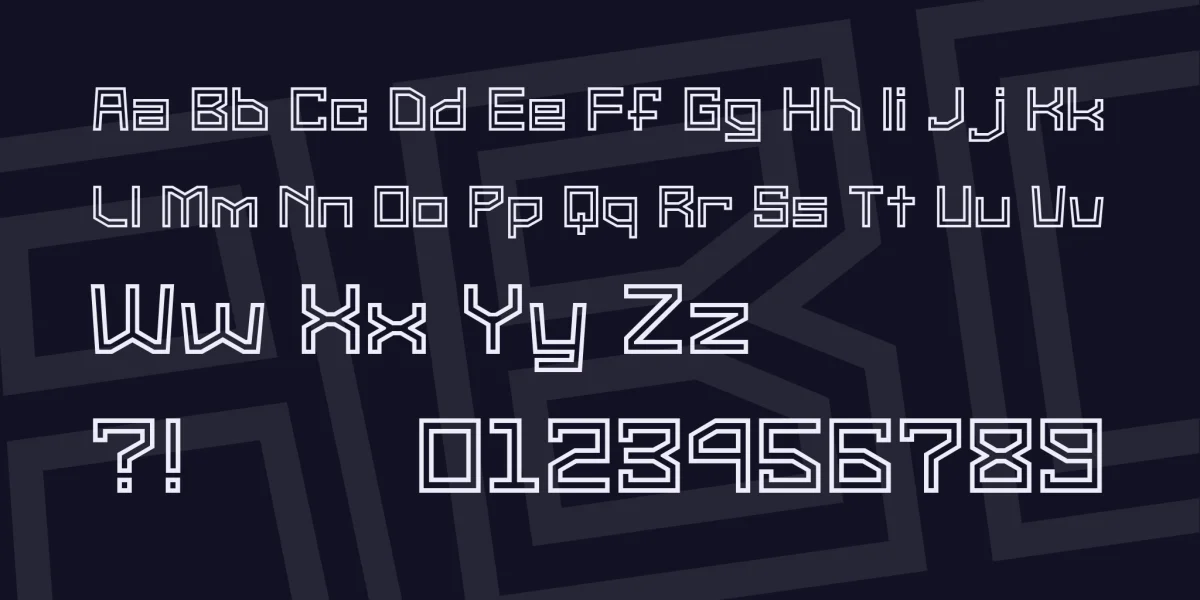 Super G-Type 2 Font preview 3
