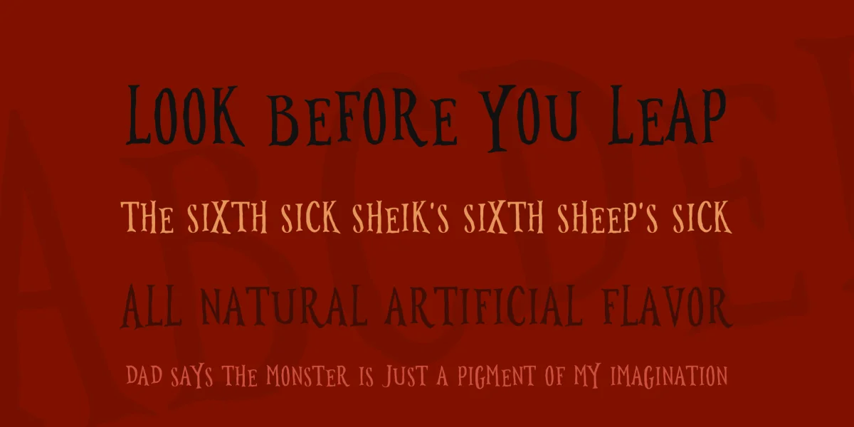 Surabanglus Font preview 2