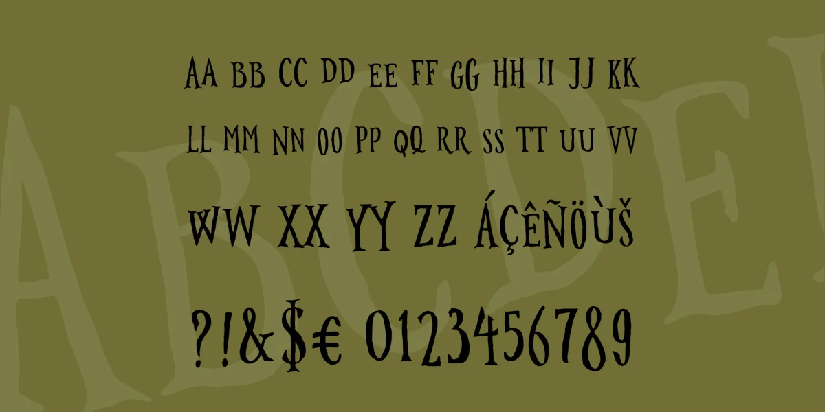 Surabanglus Font preview 4