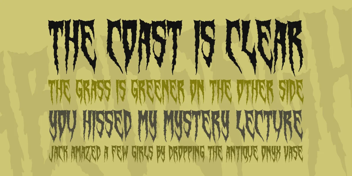 Swamp Witch Font preview 2