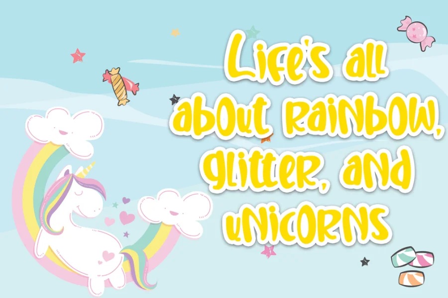 Sweet Unicorn Font preview 2