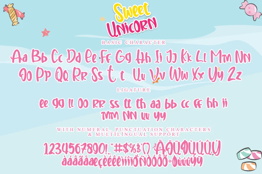 Sweet Unicorn Font preview 6