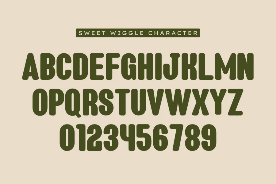 Sweet Wiggle Font preview 2