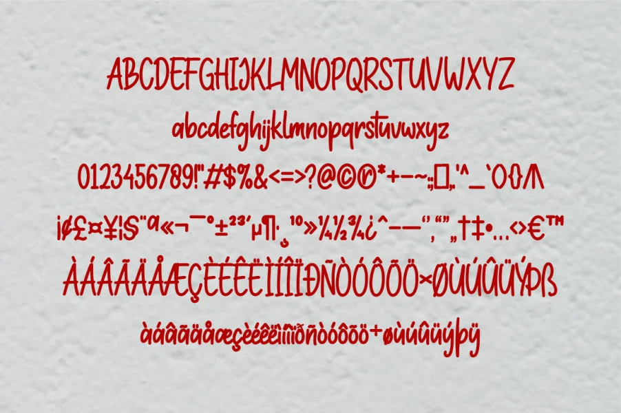 Sweety Strawberry Font preview 7