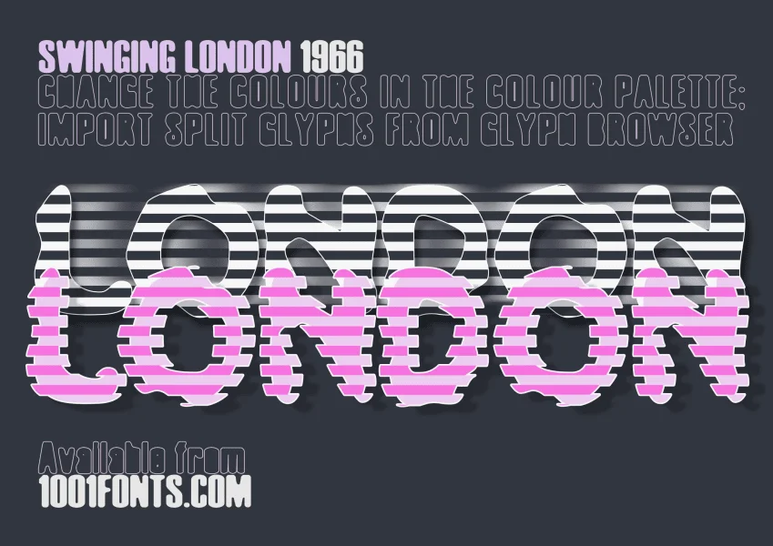 Swinging London 1966 Font Family preview 11