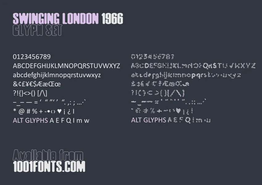Swinging London 1966 Font Family preview 7