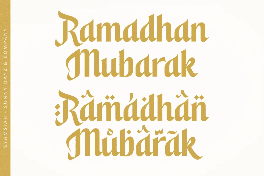 Syamsiah Arabic Font preview 2