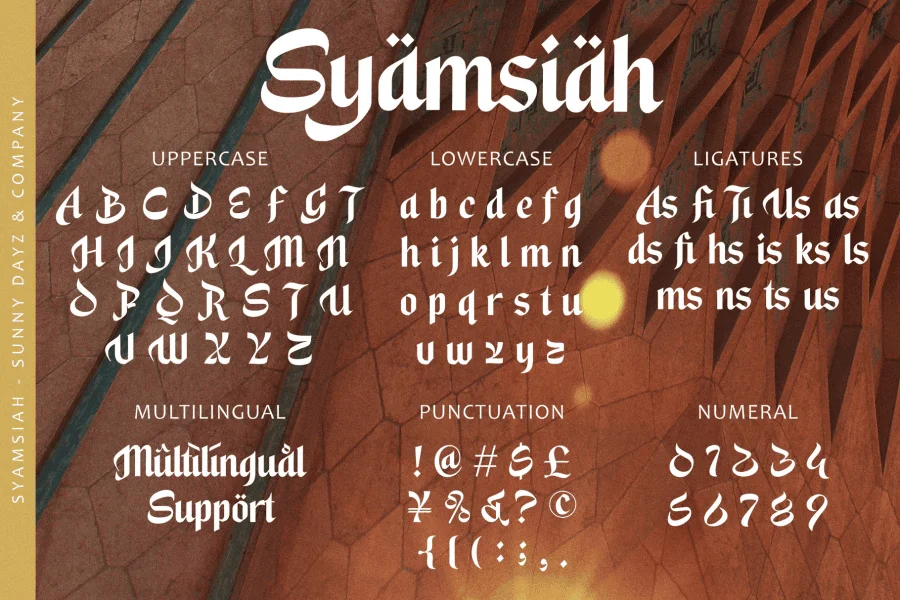 Syamsiah Arabic Font preview 9