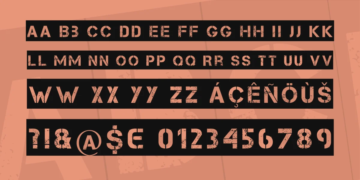 Take Cover Font preview 4