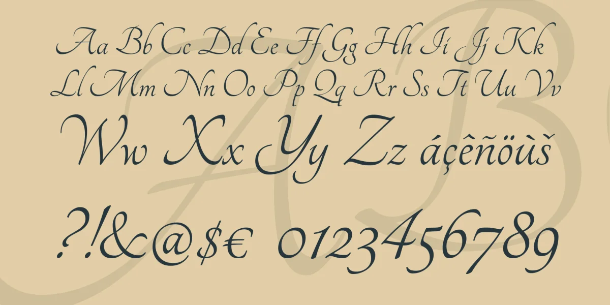 Tangerine Font Family preview 4
