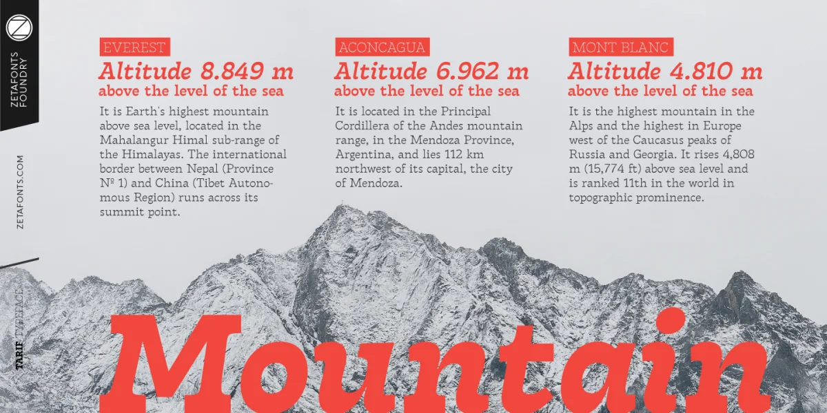 Tarif Arabic Font Family preview 3