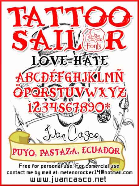 Tatoo Sailor Font