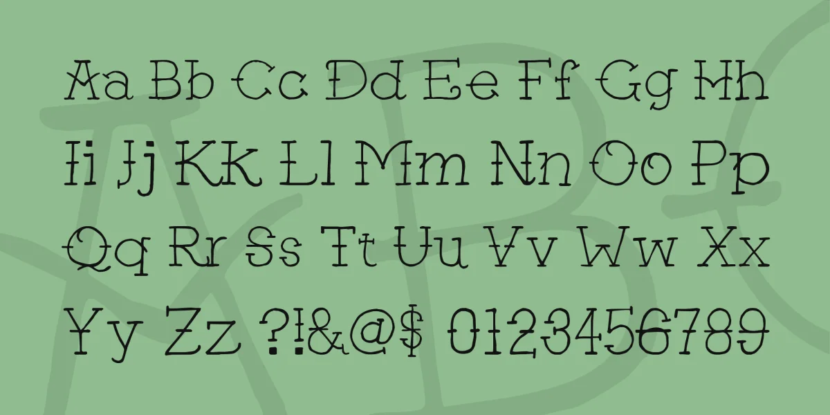 Tattoo Girl FW Font preview 3
