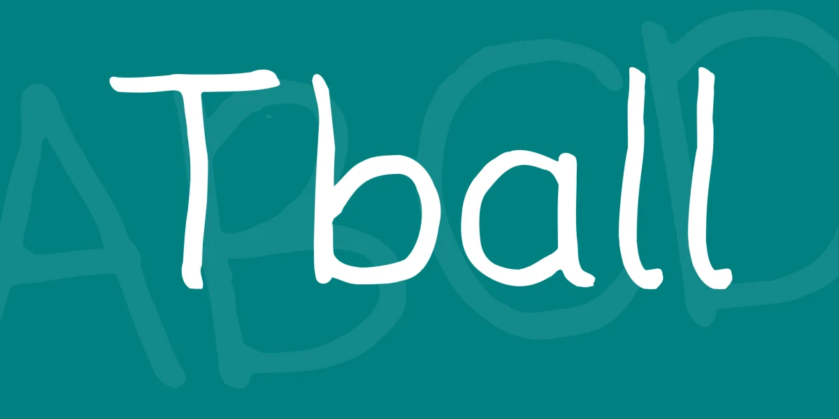 Tball Font preview 2
