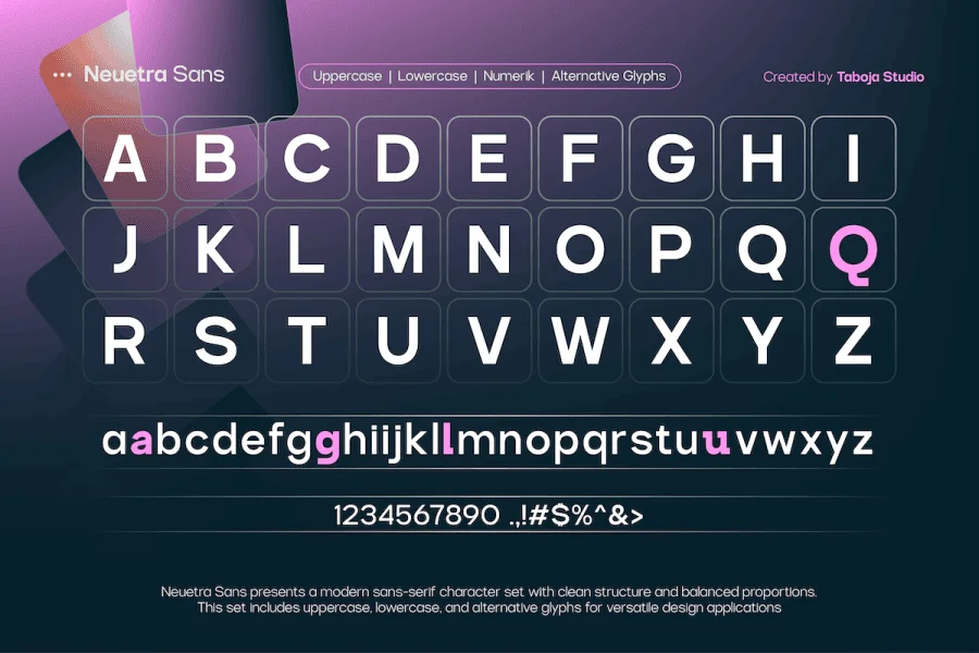 TBJ Neuetra Demo Font Family preview 2