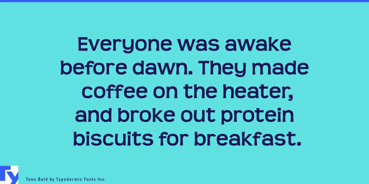 Teen Font Family preview 5