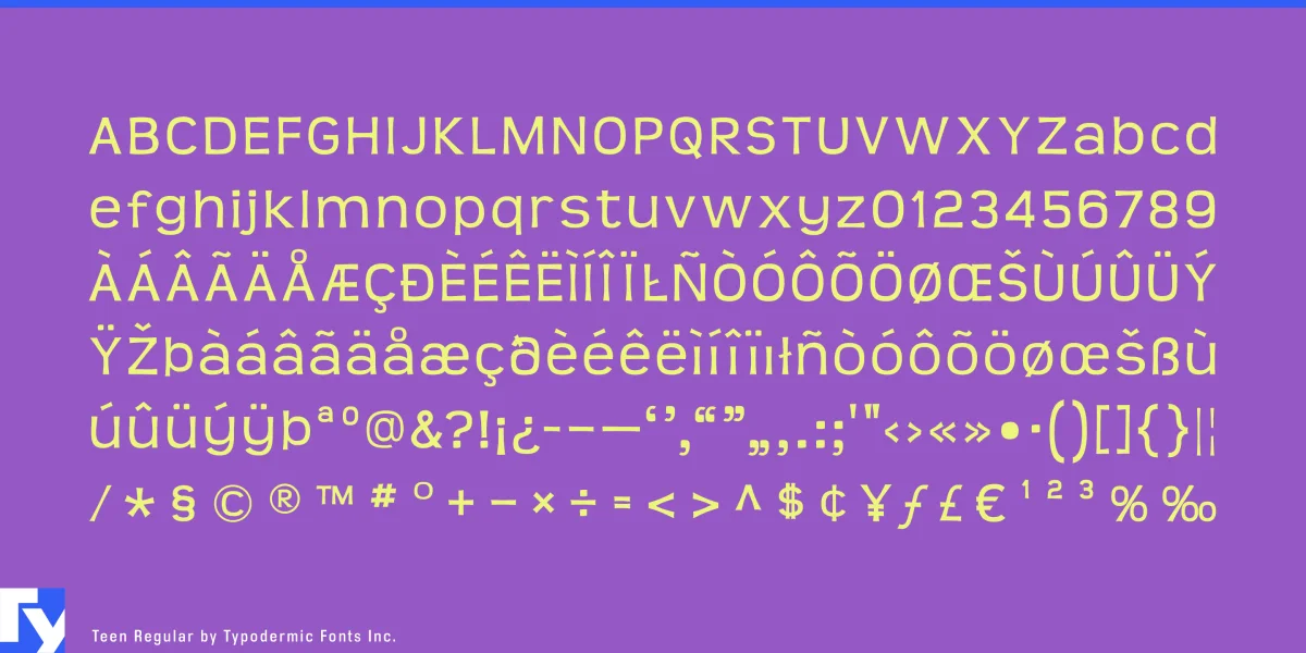 Teen Font Family preview 7