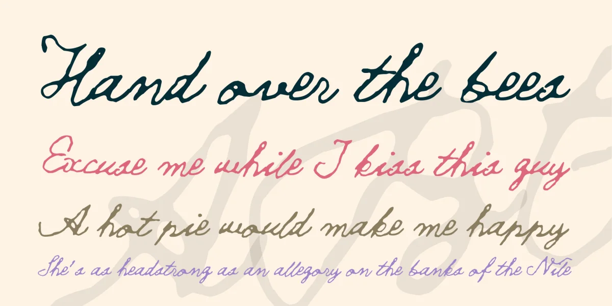 Tell us, Pangaia Font preview 2
