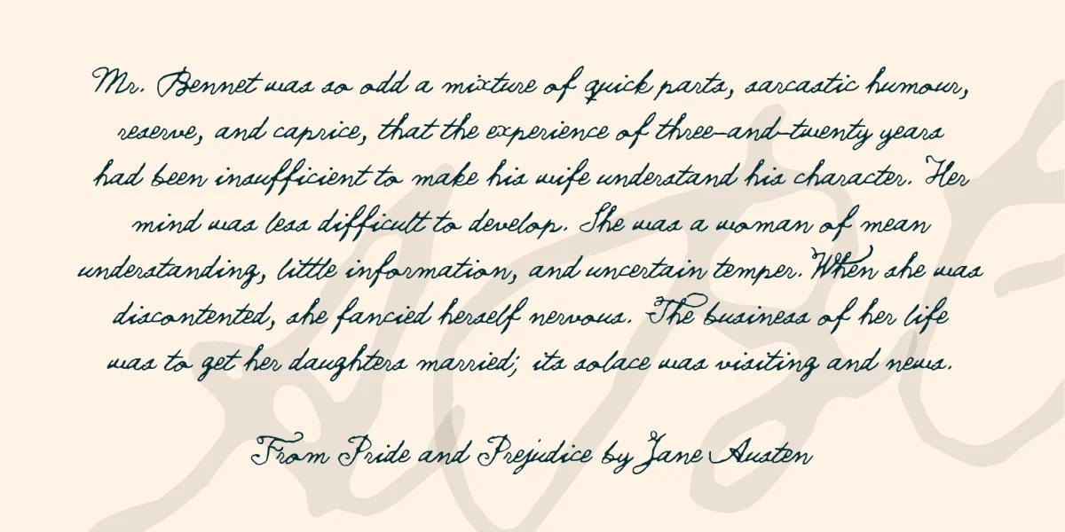 Tell us, Pangaia Font preview 5