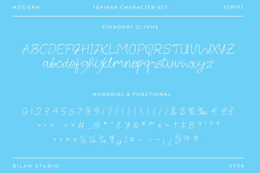 Tepinar Font preview 10
