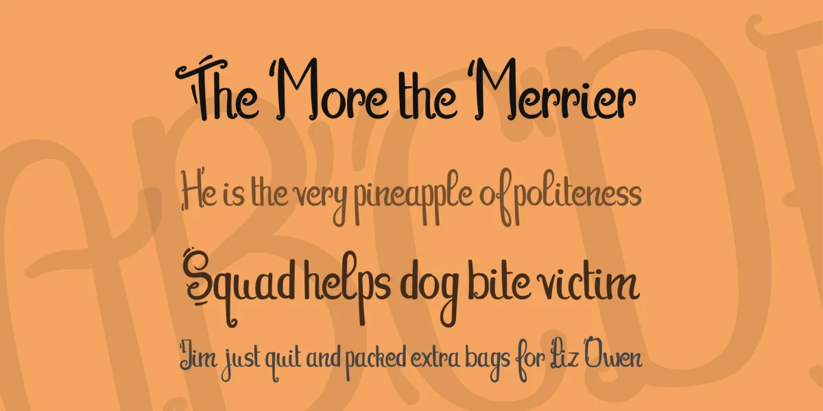 Tequila Sunset Font preview 2