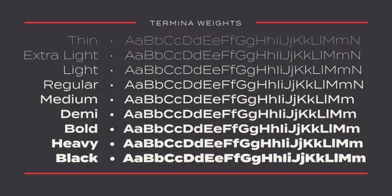 Termina Font preview 5