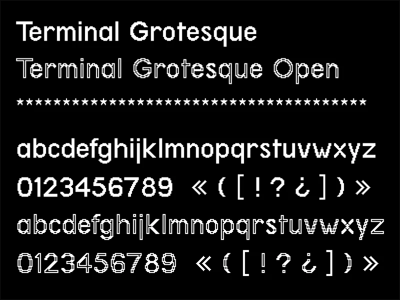 Terminal Grotesque Font Family