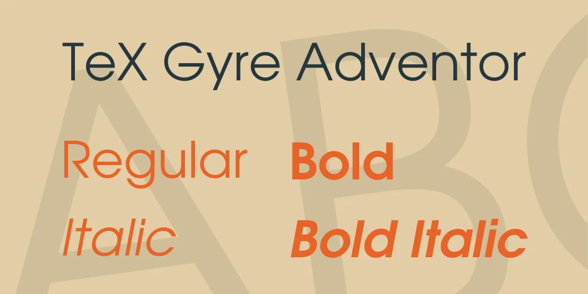 TeX Gyre Adventor Font Family