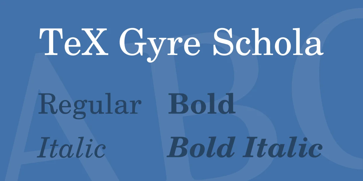 TeX Gyre Schola Font Family