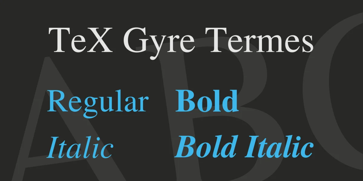 TeX Gyre Termes Font Family