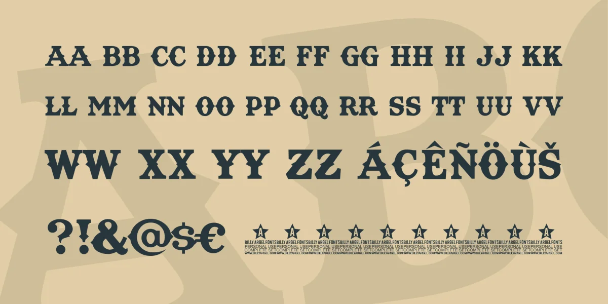 Texas Tango BOLD PERSONAL USE Font preview 4