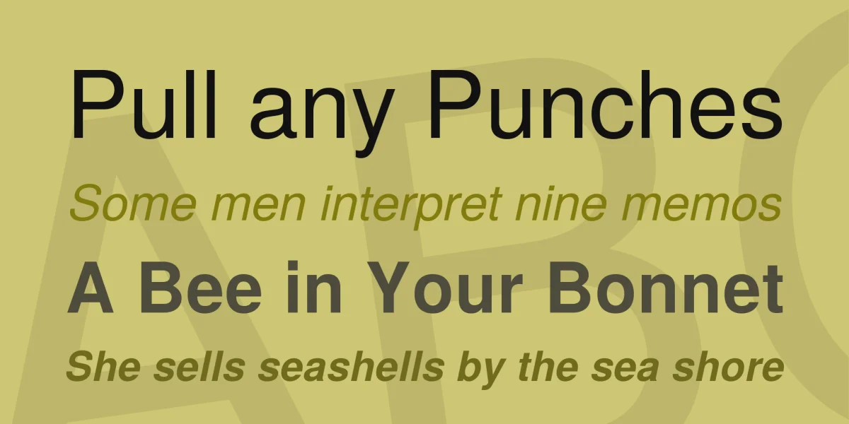TeXGyreHeros Font Family preview 2