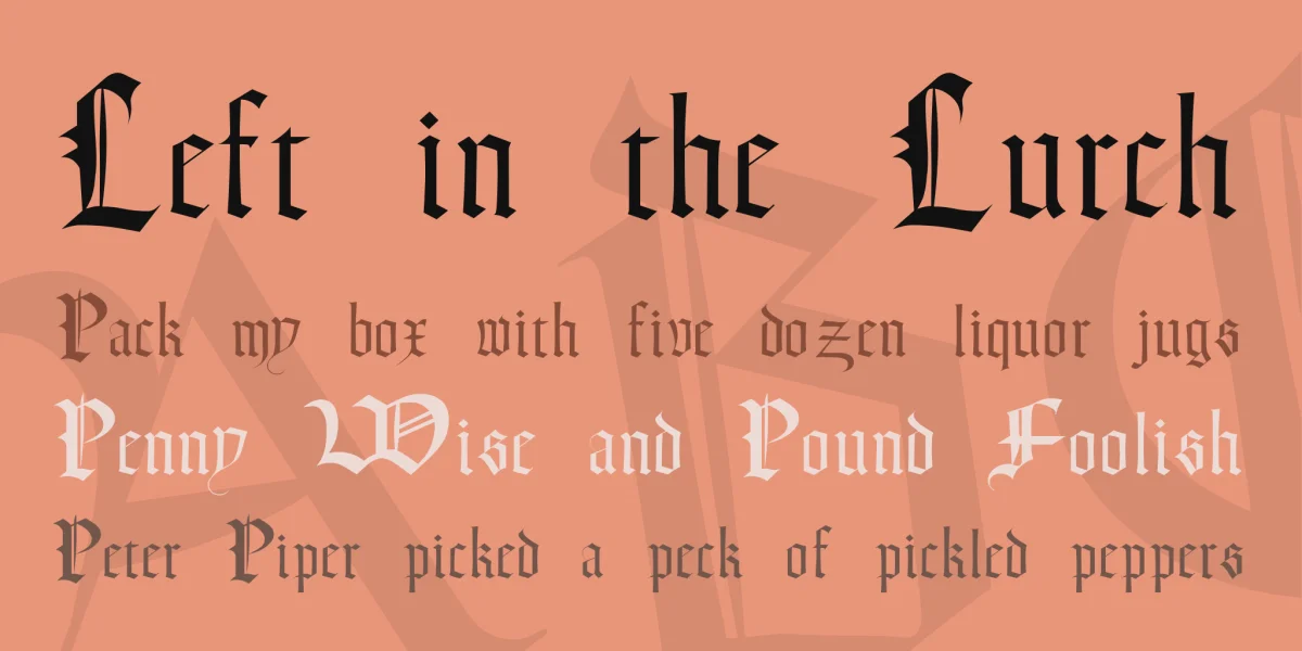 Textura Font preview 2