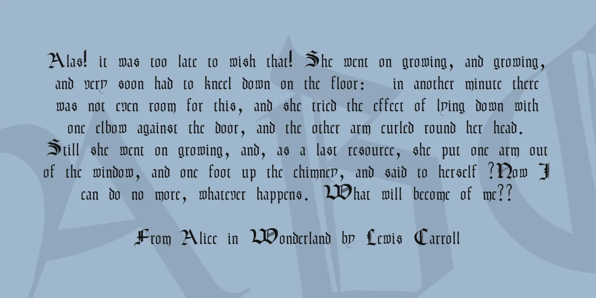 Textura Font preview 3