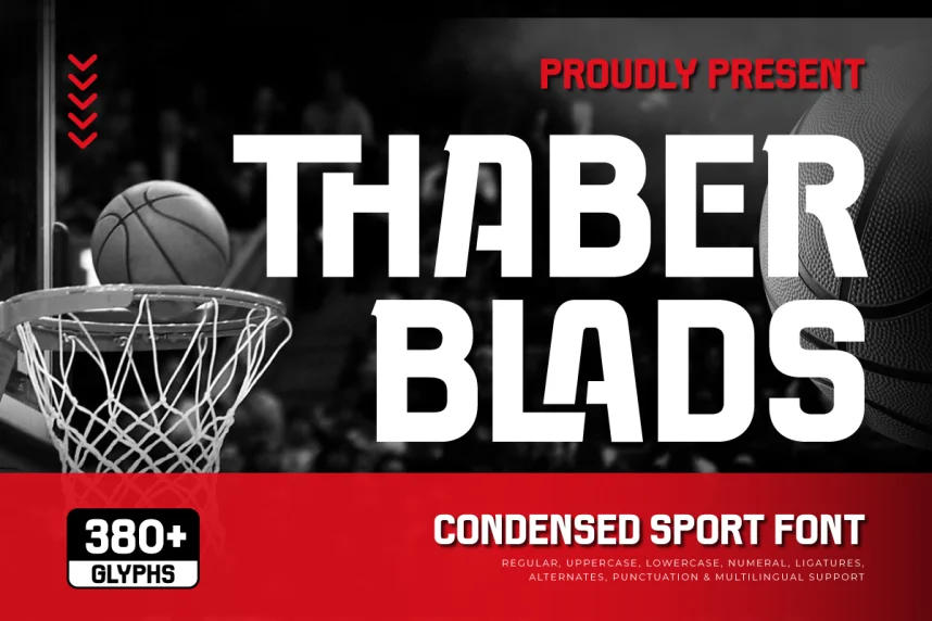 Thaber Blads Font preview 2
