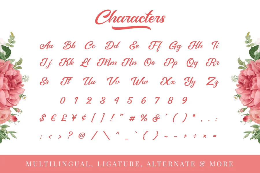 Thalia Kendrick Font preview 8