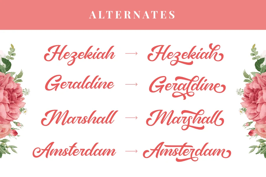 Thalia Kendrick Font preview 9