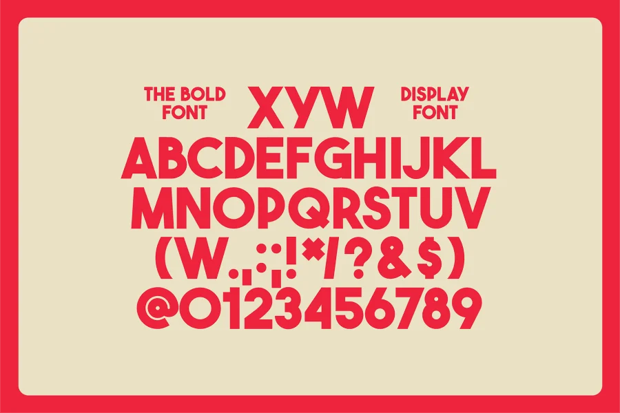 THE BOLD FONT (FREE VERSION) Font preview 10