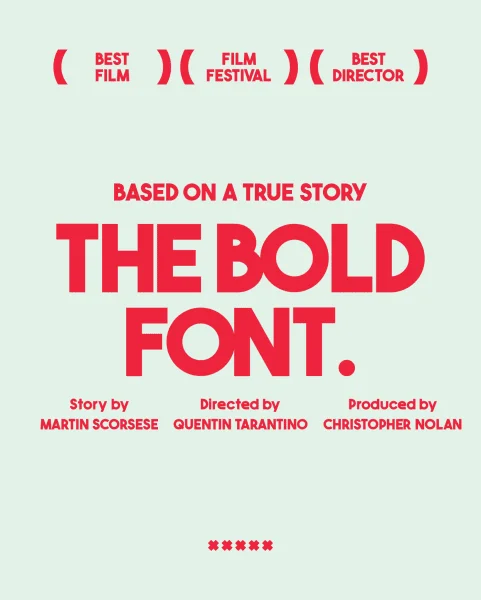 THE BOLD FONT (FREE VERSION) Font preview 13