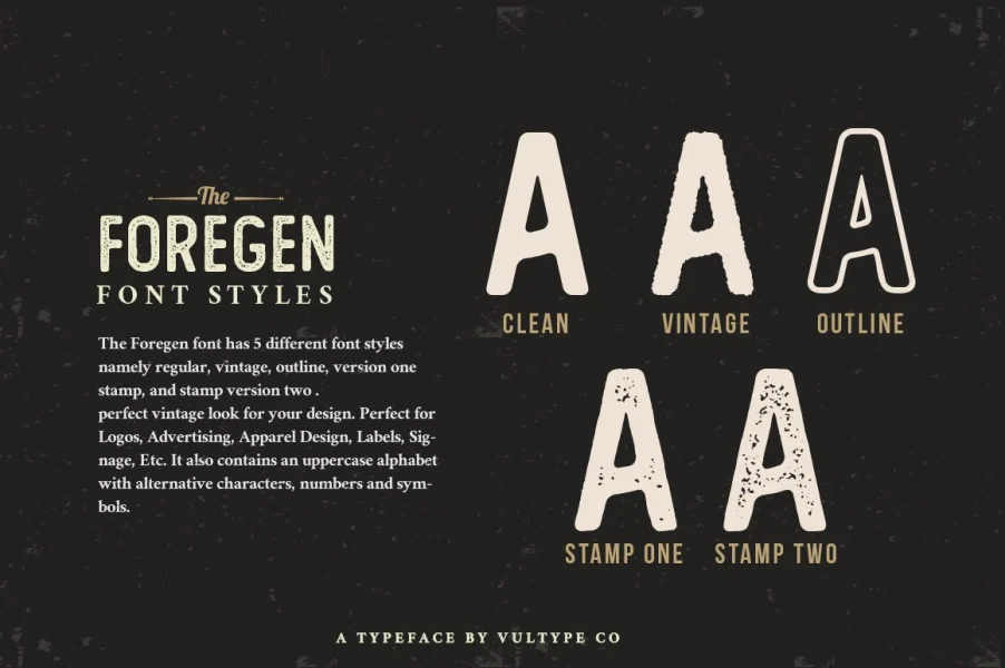 The Foregen Rough One Font preview 3