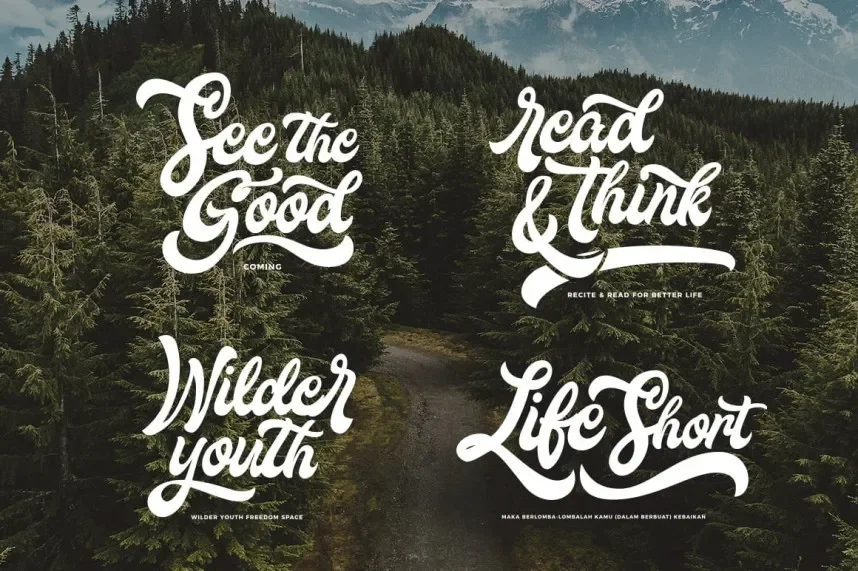 The Fountain Script Font preview 5