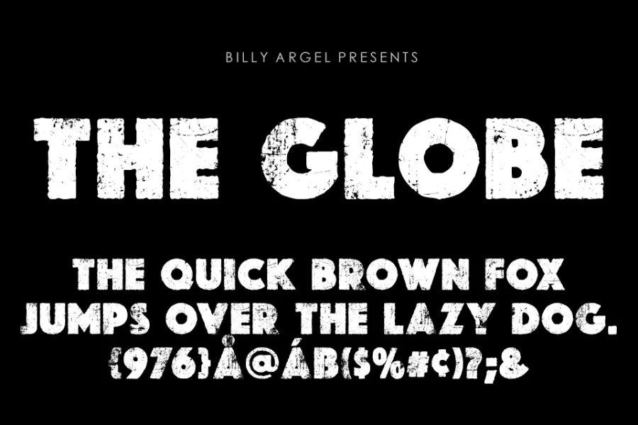 THE GLOBE PERSONAL USE Font preview 3