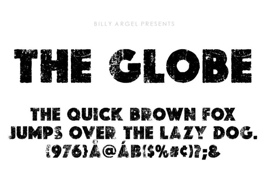 THE GLOBE PERSONAL USE Font preview 4
