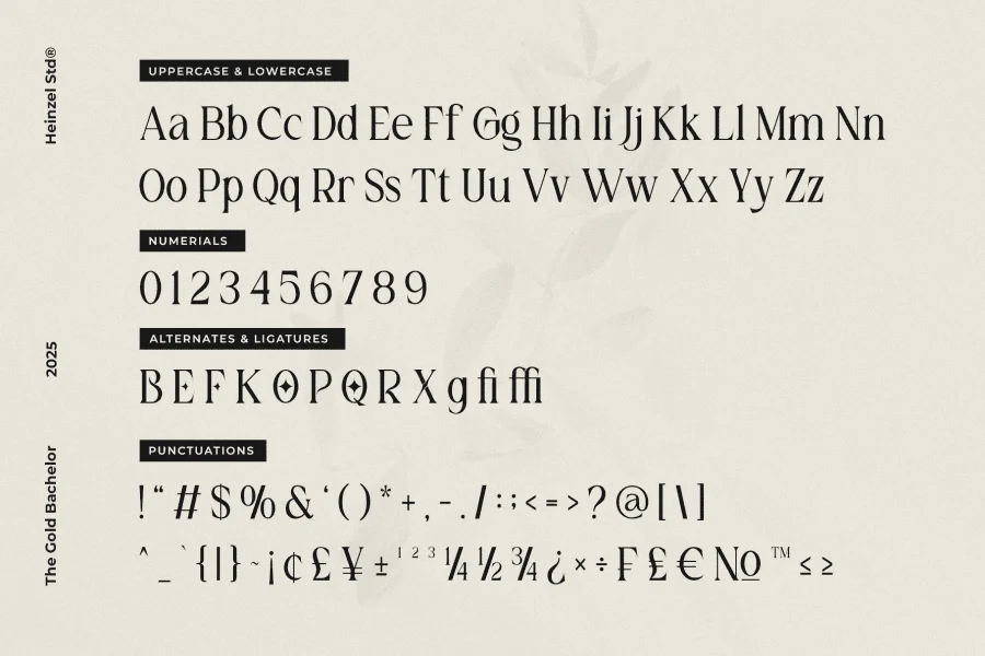 The Gold Bachelor Font preview 2
