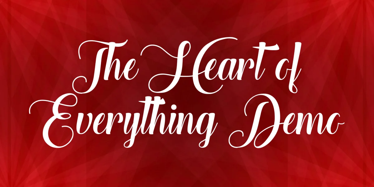 The Heart of Everything Demo Font preview 5