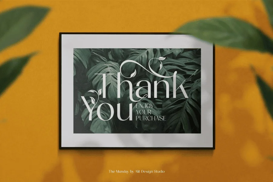 The munday free version Font preview 15