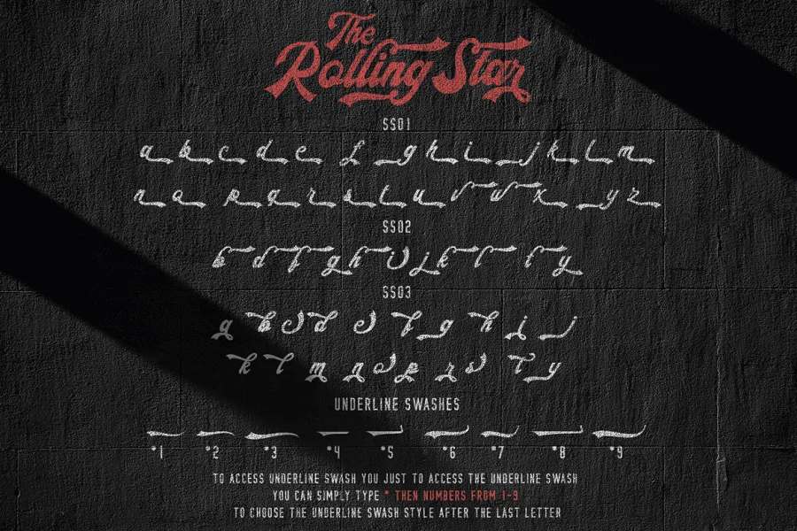 The Rollingstar Font preview 4